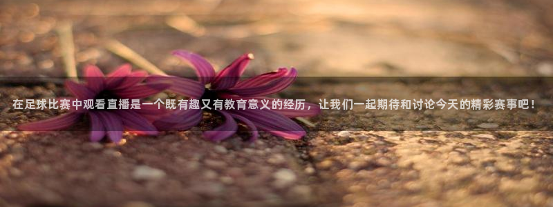 在足球比赛中观看直播是一个既有趣又有教育意义的经历，让我们一