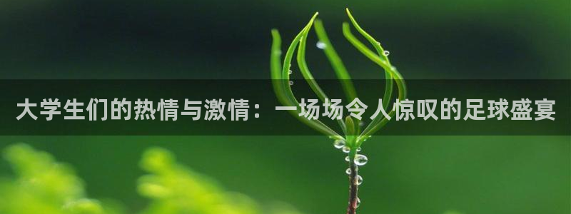  大学生们的热情与激情：一场场令人惊叹的足球盛宴